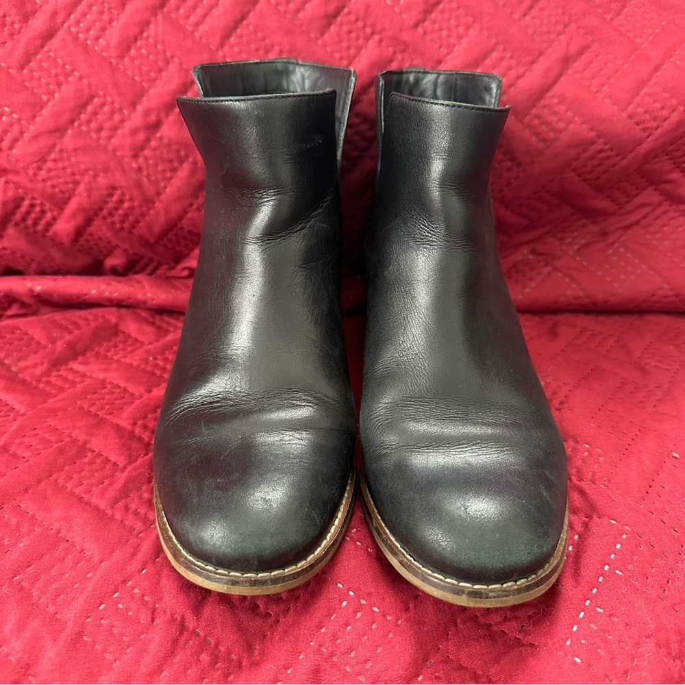 Cole Haan Abbot‎ Black Leather Pull On Ankle Boots Size 7